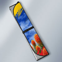 Ecuador Independence Day August 10 Auto Sun Shade Patriotic Heritage Virgin Statue And Soldier