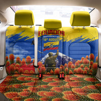 Ecuador Independence Day August 10 Back Car Seat Cover Patriotic Heritage Virgin Statue And Soldier