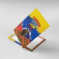 Ecuador Independence Day August 10 Canvas Wall Art Patriotic Heritage Virgin Statue And Soldier