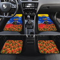 Ecuador Independence Day August 10 Car Mats Patriotic Heritage Virgin Statue And Soldier