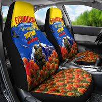 Ecuador Independence Day August 10 Car Seat Cover Patriotic Heritage Virgin Statue And Soldier