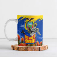 Ecuador Independence Day August 10 Ceramic Mug Patriotic Heritage Virgin Statue And Soldier