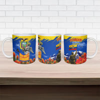 Ecuador Independence Day August 10 Ceramic Mug Patriotic Heritage Virgin Statue And Soldier