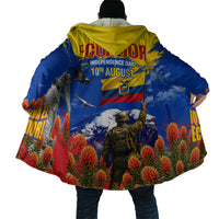 Ecuador Independence Day August 10 Cloak Patriotic Heritage Virgin Statue And Soldier