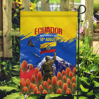 Ecuador Independence Day August 10 Garden Flag Patriotic Heritage Virgin Statue And Soldier