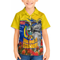 Ecuador Independence Day August 10 Hawaiian Shirt Patriotic Heritage Virgin Statue And Soldier