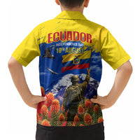 Ecuador Independence Day August 10 Hawaiian Shirt Patriotic Heritage Virgin Statue And Soldier