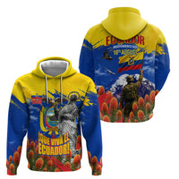Ecuador Independence Day August 10 Hoodie Patriotic Heritage Virgin Statue And Soldier