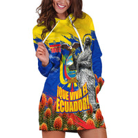 Ecuador Independence Day August 10 Hoodie Dress Patriotic Heritage Virgin Statue And Soldier