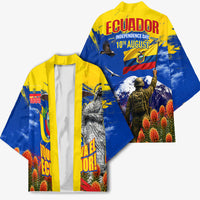 Ecuador Independence Day August 10 Kimono Patriotic Heritage Virgin Statue And Soldier