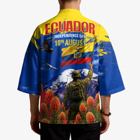 Ecuador Independence Day August 10 Kimono Patriotic Heritage Virgin Statue And Soldier