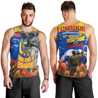 Ecuador Independence Day August 10 Men Tank Top Patriotic Heritage Virgin Statue And Soldier