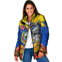 Ecuador Independence Day August 10 Padded Jacket Patriotic Heritage Virgin Statue And Soldier