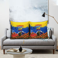 Ecuador Independence Day August 10 Pillow Cover Patriotic Heritage Virgin Statue And Soldier