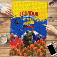 Ecuador Independence Day August 10 Puzzle Patriotic Heritage Virgin Statue And Soldier