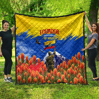 Ecuador Independence Day August 10 Quilt Patriotic Heritage Virgin Statue And Soldier