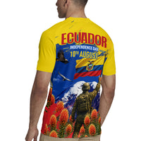 Ecuador Independence Day August 10 Rugby Jersey Patriotic Heritage Virgin Statue And Soldier