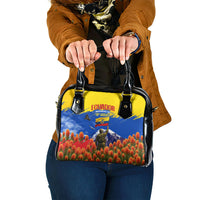 Ecuador Independence Day August 10 Shoulder Handbag Patriotic Heritage Virgin Statue And Soldier