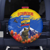 Ecuador Independence Day August 10 Spare Tire Cover Patriotic Heritage Virgin Statue And Soldier