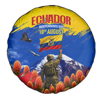 Ecuador Independence Day August 10 Spare Tire Cover Patriotic Heritage Virgin Statue And Soldier