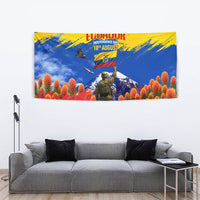 Ecuador Independence Day August 10 Tapestry Patriotic Heritage Virgin Statue And Soldier