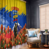 Ecuador Independence Day August 10 Window Curtain Patriotic Heritage Virgin Statue And Soldier