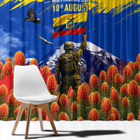 Ecuador Independence Day August 10 Window Curtain Patriotic Heritage Virgin Statue And Soldier