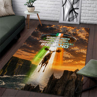 Ireland UFO Area Rug Irish Landscape Answer The Call