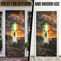 Ireland UFO Door Cover Irish Landscape Answer The Call