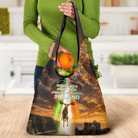 Ireland UFO Grocery Bag Irish Landscape Answer The Call