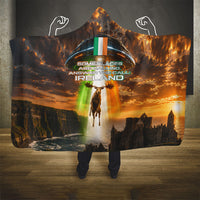 Ireland UFO Hooded Blanket Irish Landscape Answer The Call