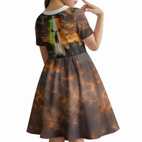 Ireland UFO Kid Short Sleeve Dress Irish Landscape Answer The Call
