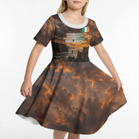 Ireland UFO Kid Short Sleeve Dress Irish Landscape Answer The Call