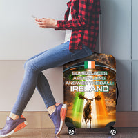 Ireland UFO Luggage Cover Irish Landscape Answer The Call