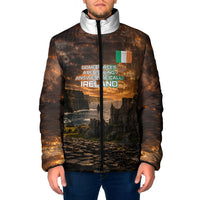 Ireland UFO Padded Jacket Irish Landscape Answer The Call