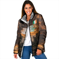 Ireland UFO Padded Jacket Irish Landscape Answer The Call