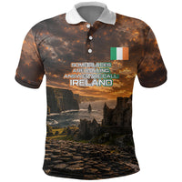 Ireland UFO Polo Shirt Irish Landscape Answer The Call