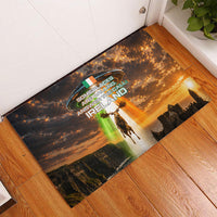 Ireland UFO Rubber Doormat Irish Landscape Answer The Call