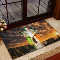 Ireland UFO Rubber Doormat Irish Landscape Answer The Call