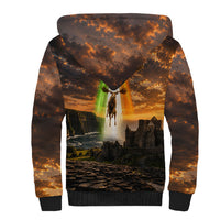 Ireland UFO Sherpa Hoodie Irish Landscape Answer The Call