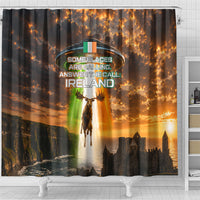 Ireland UFO Shower Curtain Irish Landscape Answer The Call
