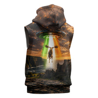 Ireland UFO Sleeveless Hoodie Irish Landscape Answer The Call