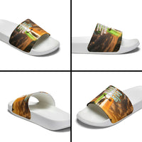 Ireland UFO Slide Sandals Irish Landscape Answer The Call