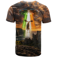 Ireland UFO T Shirt Irish Landscape Answer The Call