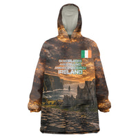 Ireland UFO Wearable Blanket Hoodie Irish Landscape Answer The Call