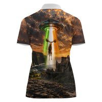 Ireland UFO Women Polo Shirt Irish Landscape Answer The Call
