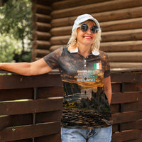 Ireland UFO Women Polo Shirt Irish Landscape Answer The Call