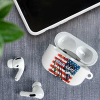 American Flag Fishing AirPods Case with Fishing Rods and Lures Watercolor Style Design - Wonder Print Shop