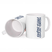 American Flag Fishing Ceramic Mug with Fishing Rods and Lures Watercolor Style Design - Wonder Print Shop