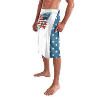 American Flag Fishing Lavalava with Fishing Rods and Lures Watercolor Style Design - Wonder Print Shop